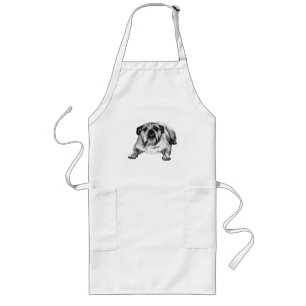 Festive kitchen, bulldog calm long apron