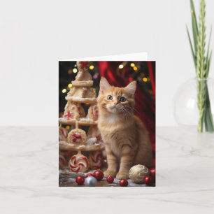Festive Kitty Note Card