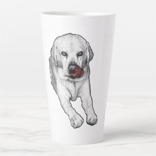Festive Lab with scarlet wink Latte Mug