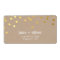 FESTIVE LABEL modern confetti spot gold foil kraft