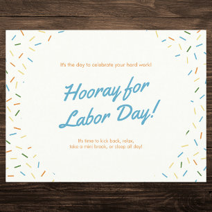 Festive Labour Day Celebration Holiday Postcard