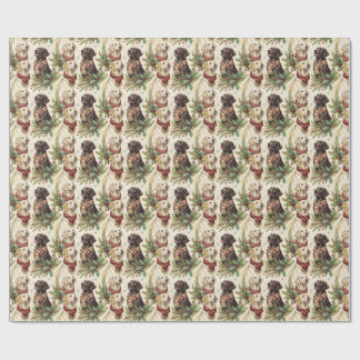 Festive Labrador Dogs Christmas Watercolor Wrapping Paper