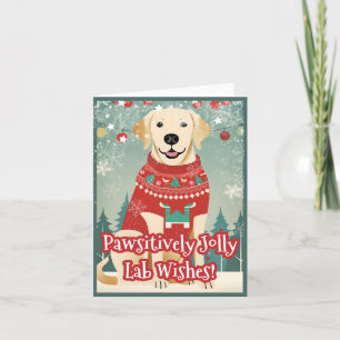 Festive Labrador Retriever Ugly Christmas Sweater  Holiday Card