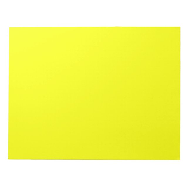 Festive Lemon Yellow Decor Colour Customise This! Notepad (Front)