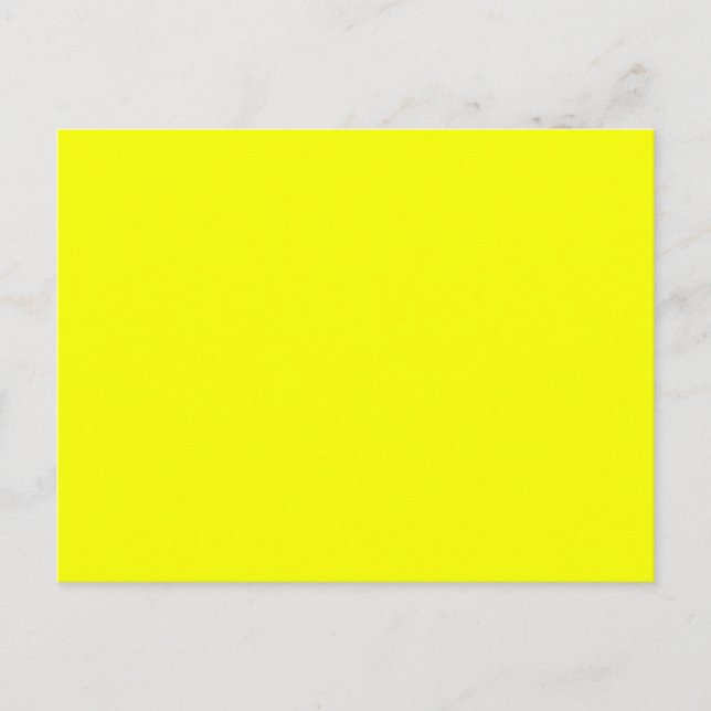 Festive Lemon Yellow Decor Colour Customise This! Postcard (Front)
