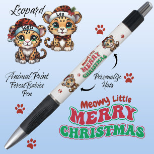 Festive Leopard Animal Print Cat Xmas Paws 🐆🐈🐾