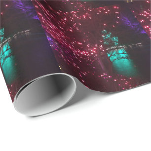 Festive Lights and Beautiful Trees Wrapping Paper