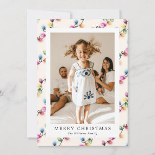 Festive Lights Photo Merry Christmas Card