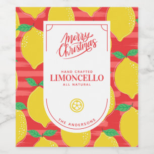 Festive Limoncello Christmas  Wine Label