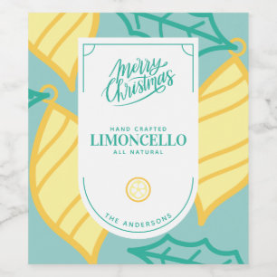 Festive Limoncello Christmas  Wine Label