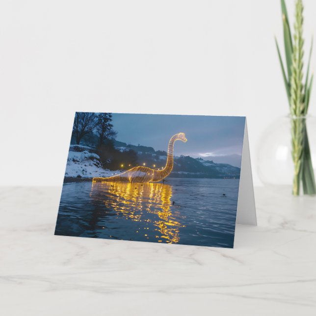 Festive Loch Ness Glow Card (Front)