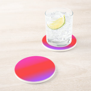 Festive Magenta Red Purple Ombre Coaster