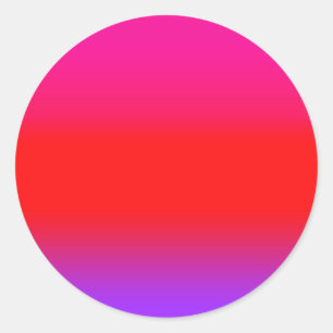 Festive Magenta Red Purple Ombre Gradient Pattern  Classic Round Sticker