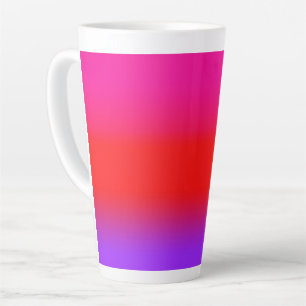 Festive Magenta Red Purple Ombre Gradient Pattern Latte Mug