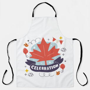 Festive Maple Leaf Celebration Apron