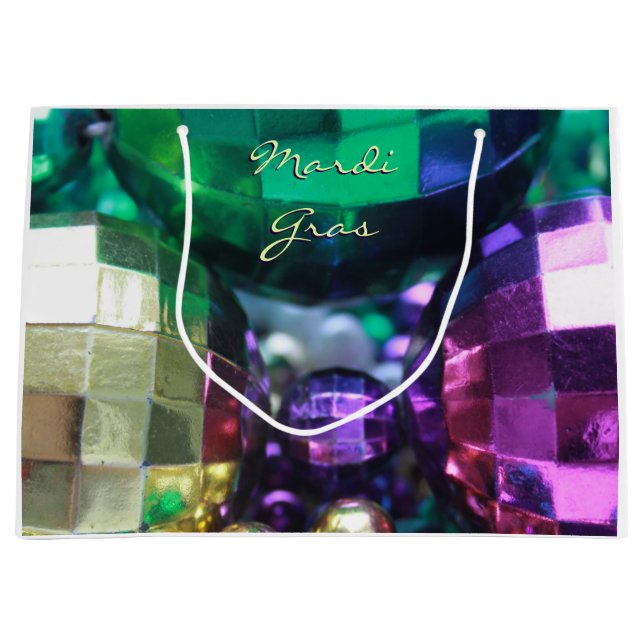 Festive Mardi Gras Custom Party Favour Gift Bags (Front)