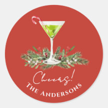 Festive Martini Candy Cane Cocktail Red Cheers!