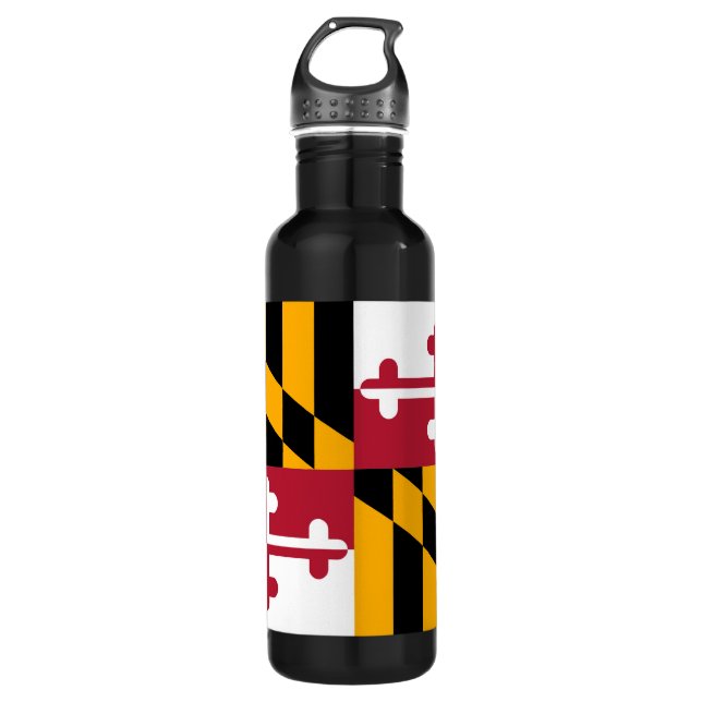 Festive Maryland State Flag 710 Ml Water Bottle (Front)