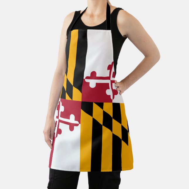 Festive Maryland State Flag Apron (Insitu)
