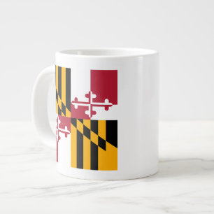 Festive Maryland State Flag Large Coffee Mug