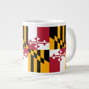 Festive Maryland State Flag Large Coffee Mug