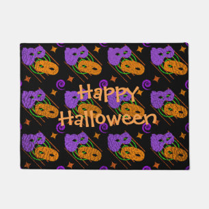 Festive Masquerade Masks Door Mat