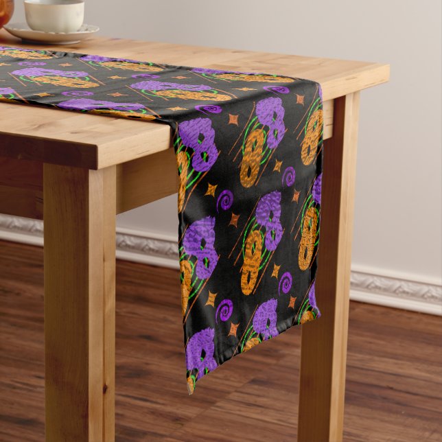Festive Masquerade Masks Table Runner (In Situ)