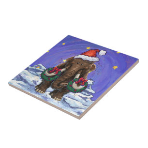 Festive Mastodon Ceramic Tile
