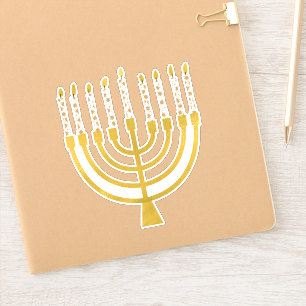 Festive Menorah Hanukkah Celestial Candles Elegant