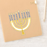 Festive Menorah Hanukkah Celestial Candles Elegant<br><div class="desc">Faux gold foil menorah candles for your Hanukkah celebration. Whimsical menorah illustration with white stars covered celestial candles on a faux gold menorah candle stand. Menorah elegant starry Hanukkah illustrated design gifts and paper products.</div>