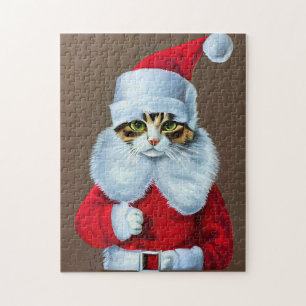 Festive Meowy Christmas Cat Jigsaw Puzzle