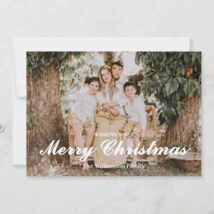 Festive Merry And Bright Christmas  Holiday Card