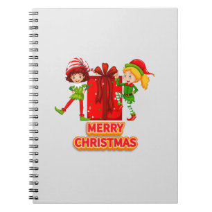 Festive Merry & Bright 2026 Christmas- Colorful Notebook