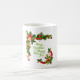 Festive Merry Christmas and Happy New Year Coffee Mug