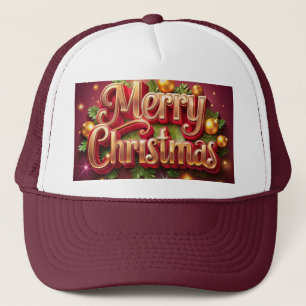 Festive Merry Christmas-Cap Foam Party Holiday Fit Trucker Hat