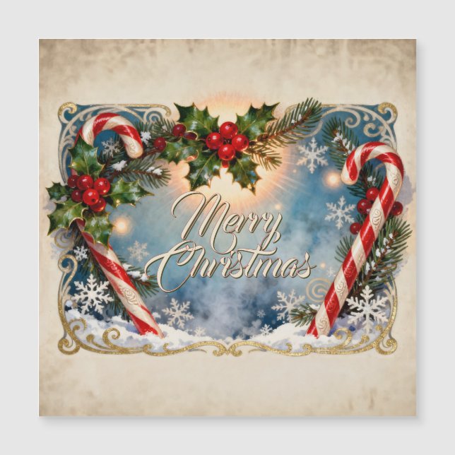 Festive Merry Christmas Card with Shine (Front)