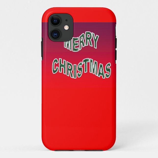 Festive Merry Christmas Case-Mate iPhone Case (Back)