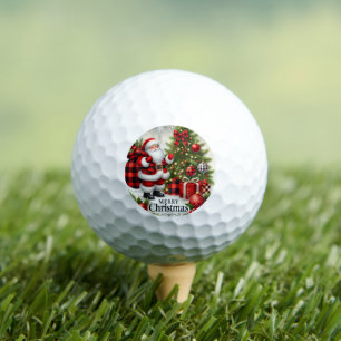 Festive Merry Christmas Country Santa Golf Balls