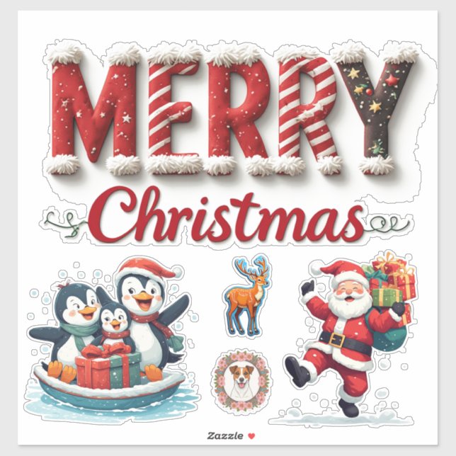 🎁 Festive Merry Christmas Decor 🍬 (Sheet)