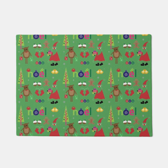 Festive Merry Christmas  Doormat (Front)