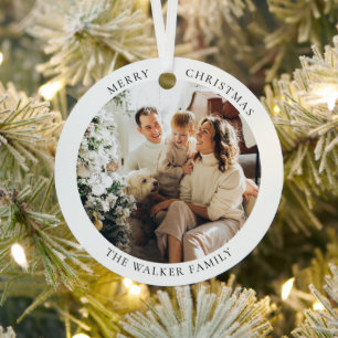 Festive Merry Christmas Family Home Design Metal Tree Decoration