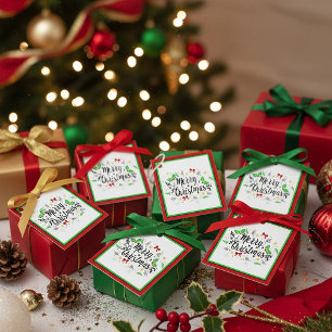 Festive Merry Christmas Favour Tags