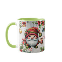 Festive Merry Christmas Gnome Mug