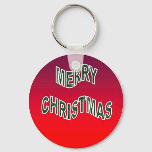 Festive Merry Christmas Key Ring