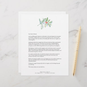 Festive Merry Christmas Letters Template Custom Letterhead