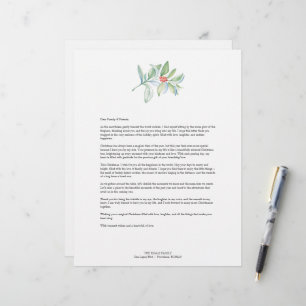 Festive Merry Christmas Letters Template Custom Letterhead