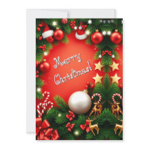Festive Merry Christmas Personalised Red