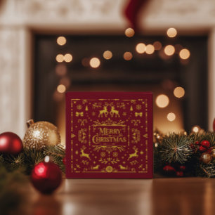 Festive Merry Christmas Red Classic Favour Box