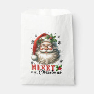 Festive Merry Christmas Santa party Favour Bag