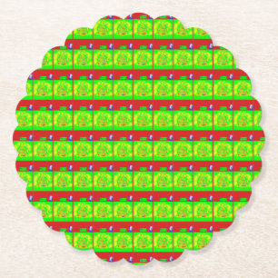 Festive "Merry" Christmas Story Paper Coaster